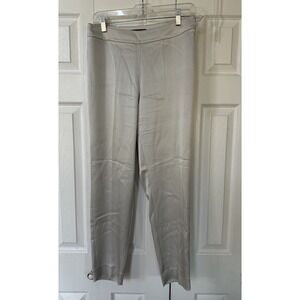St John Silver Liquid Satin Pants Sz 4